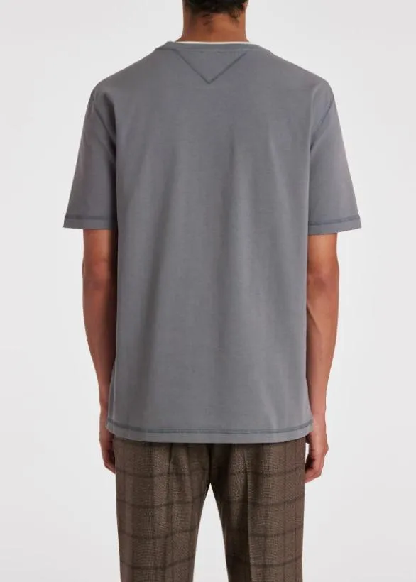 Paul Smith TShirts GarmentDye Signature TShirt Grey 8211 Mens