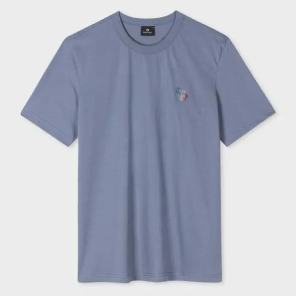 Paul Smith TShirts Organic Cotton 039Hollow Broad Stripe Zebra039 TShirt Blue 8211 Mens
