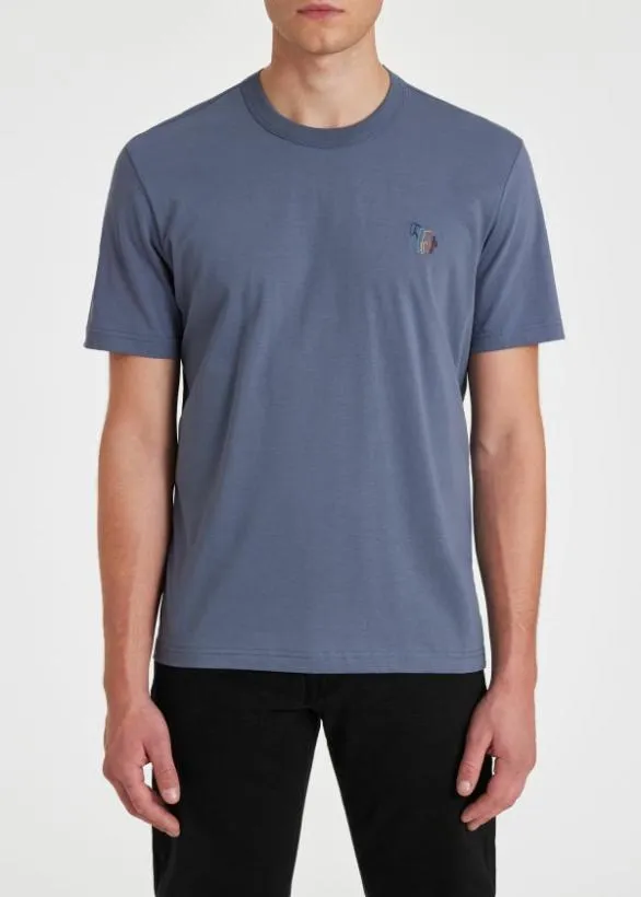 Paul Smith TShirts Organic Cotton 039Hollow Broad Stripe Zebra039 TShirt Blue 8211 Mens