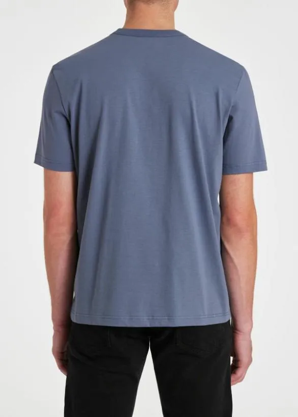 Paul Smith TShirts Organic Cotton 039Hollow Broad Stripe Zebra039 TShirt Blue 8211 Mens
