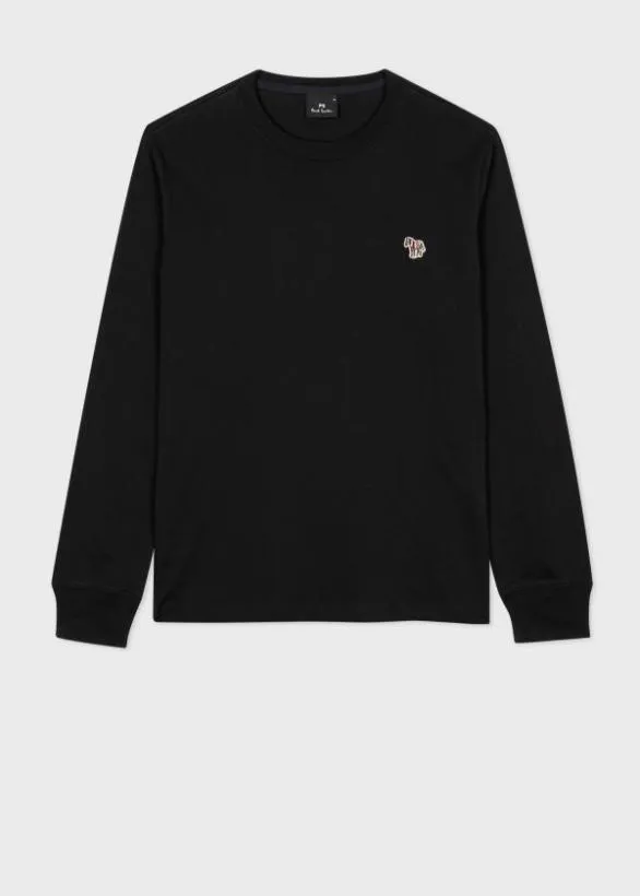 Paul Smith TShirts Zebra Logo LongSleeve TShirt Black 8211 Mens