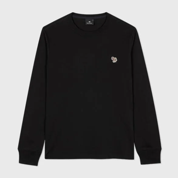 Paul Smith TShirts Zebra Logo LongSleeve TShirt Black 8211 Mens
