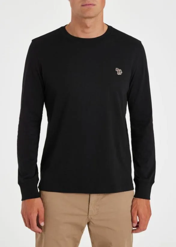 Paul Smith TShirts Zebra Logo LongSleeve TShirt Black 8211 Mens
