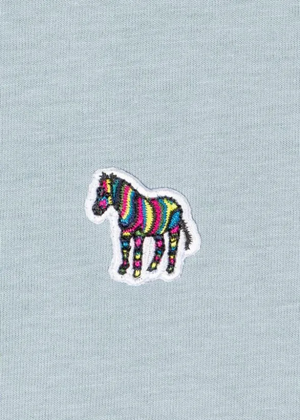 Paul Smith TShirts Zebra Logo TShirt Light Blue 8211 Mens