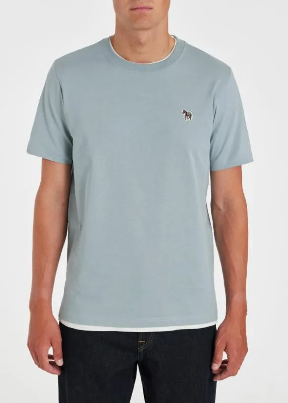 Paul Smith TShirts Zebra Logo TShirt Light Blue 8211 Mens