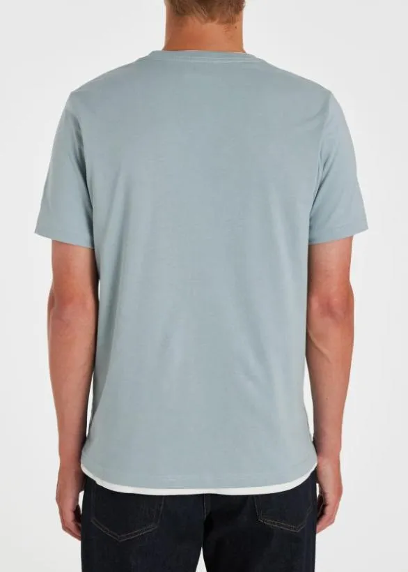 Paul Smith TShirts Zebra Logo TShirt Light Blue 8211 Mens