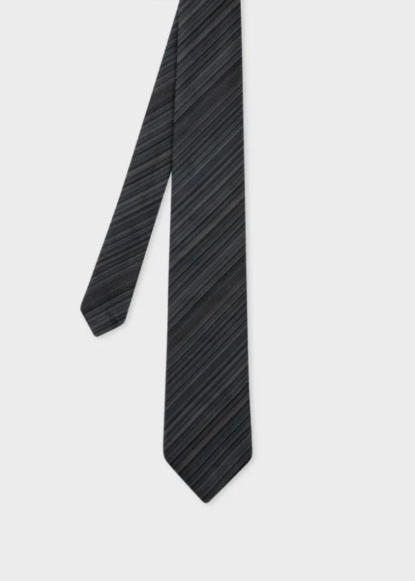 Paul Smith Tailoring 039Shadow Stripe039 Silk Tie Black 8211 Mens
