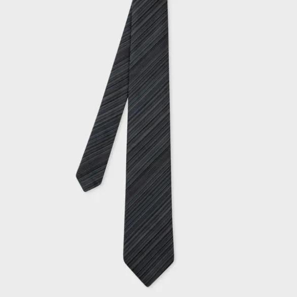 Paul Smith Tailoring 039Shadow Stripe039 Silk Tie Black 8211 Mens