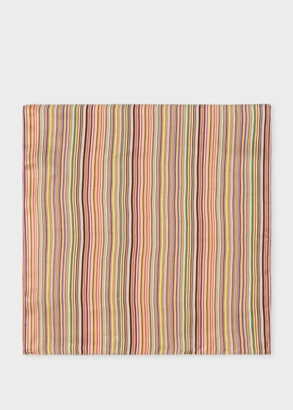 Paul Smith Tailoring 039Signature Stripe039 Silk Pocket Square Signature Stripe 8211 Mens Paul Smith Tailoring 039Signature Stripe039 Silk Pocket Square Signature Stripe 8211 Mens