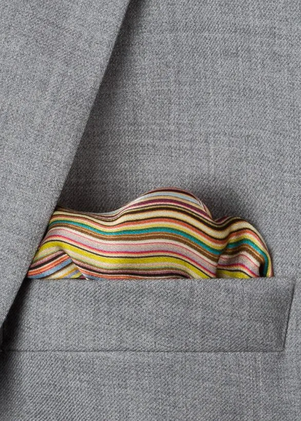 Paul Smith Tailoring 039Signature Stripe039 Silk Pocket Square Signature Stripe 8211 Mens