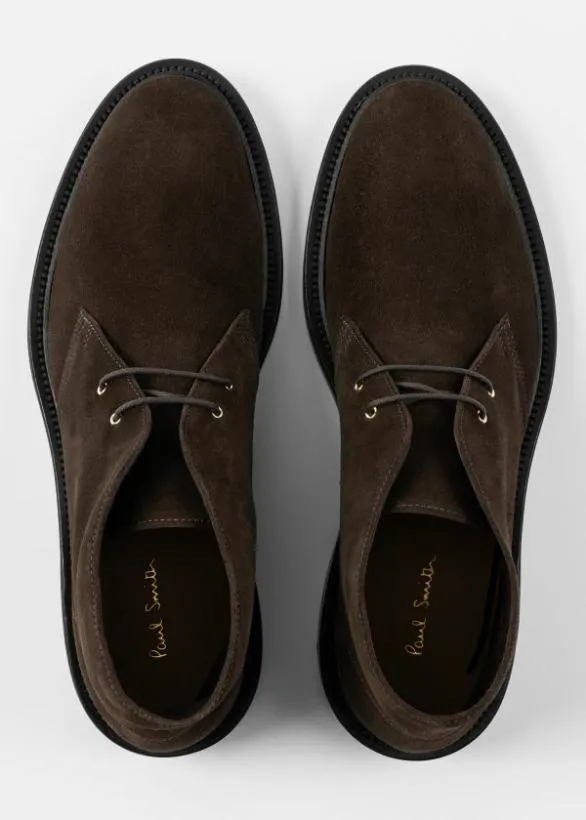 Paul Smith Tailoring Suede 039Kew039 Boots Dark Brown 8211 Mens