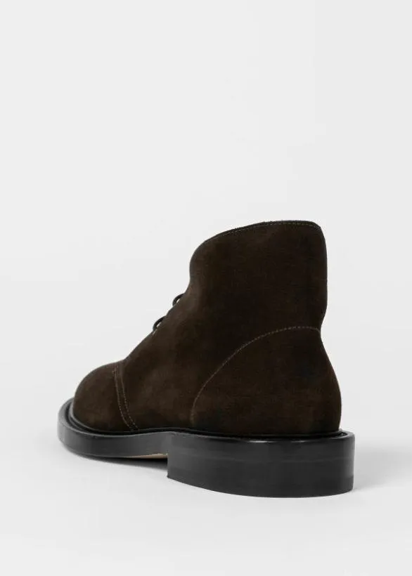 Paul Smith Tailoring Suede 039Kew039 Boots Dark Brown 8211 Mens