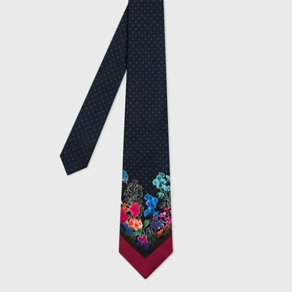Paul Smith Ties 039Garden039 Silk Tie Black 8211 Mens
