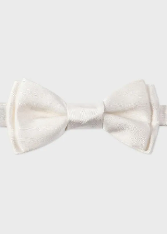 Paul Smith Ties PreTied Silk Bow Tie White 8211 Mens