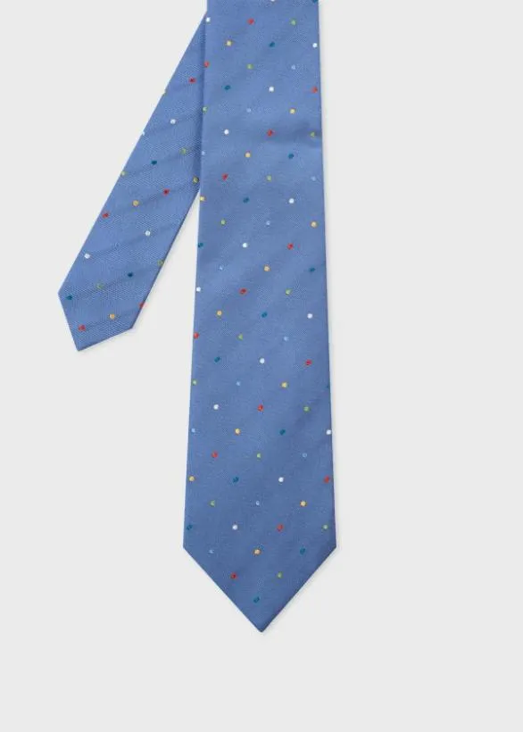 Paul Smith Ties Silk 039Multi Colour Polka Dot039 Tie Blue 8211 Mens