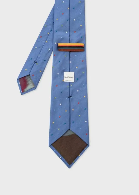 Paul Smith Ties Silk 039Multi Colour Polka Dot039 Tie Blue 8211 Mens