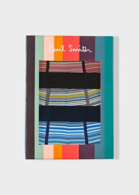 Paul Smith Underwear 039Signature Stripe039 And Plain Boxer Briefs Five Pack Signature Stripe 8211 Mens