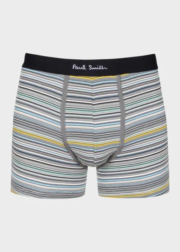 Paul Smith Underwear 039Signature Stripe039 And Plain Long Boxer Briefs Seven Pack Multicolour 8211 Mens