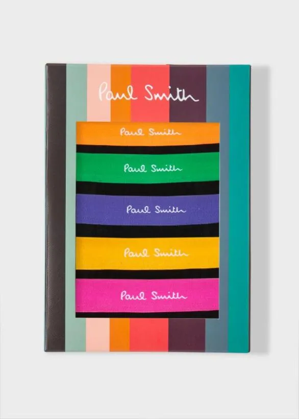 Paul Smith Underwear Long Boxer Briefs Five Pack Black 8211 Mens