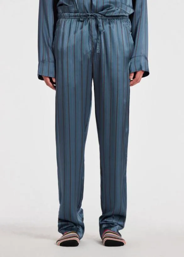 Paul Smith Underwear Silk Stripe Pyjamas Teal 8211 Mens