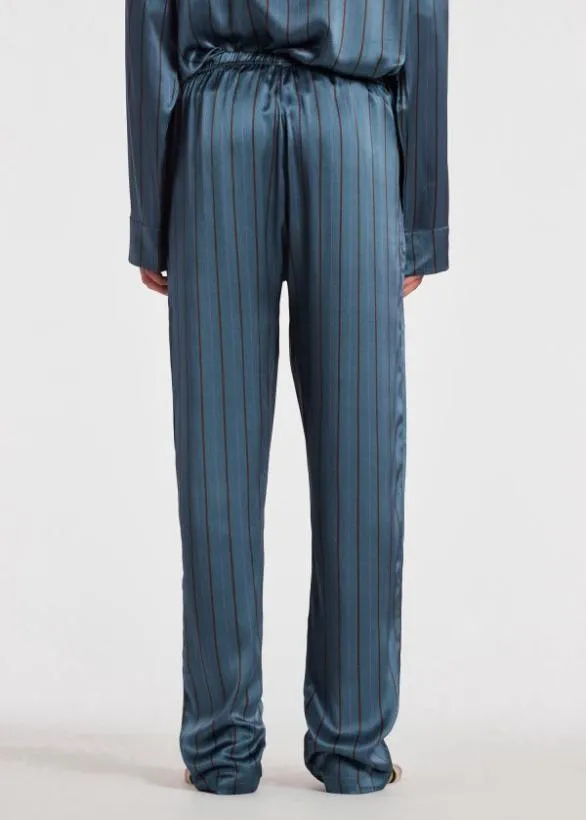 Paul Smith Underwear Silk Stripe Pyjamas Teal 8211 Mens