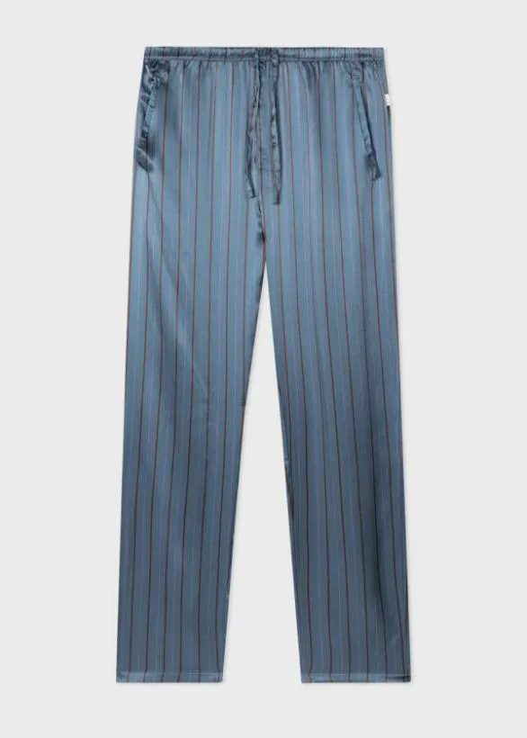 Paul Smith Underwear Silk Stripe Pyjamas Teal 8211 Mens