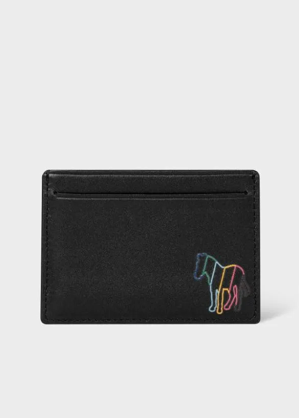 Paul Smith Wallets 039Broad Stripe Zebra039 Card Holder Black 8211 Mens
