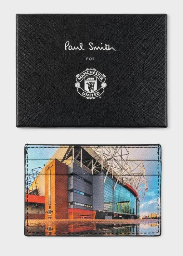 Paul Smith Wallets Paul Smith and Manchester United 8211 039Stadium039 Print Card Holder Black 8211 Mens