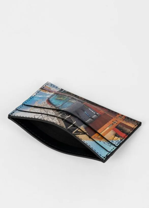 Paul Smith Wallets Paul Smith and Manchester United 8211 039Stadium039 Print Card Holder Black 8211 Mens