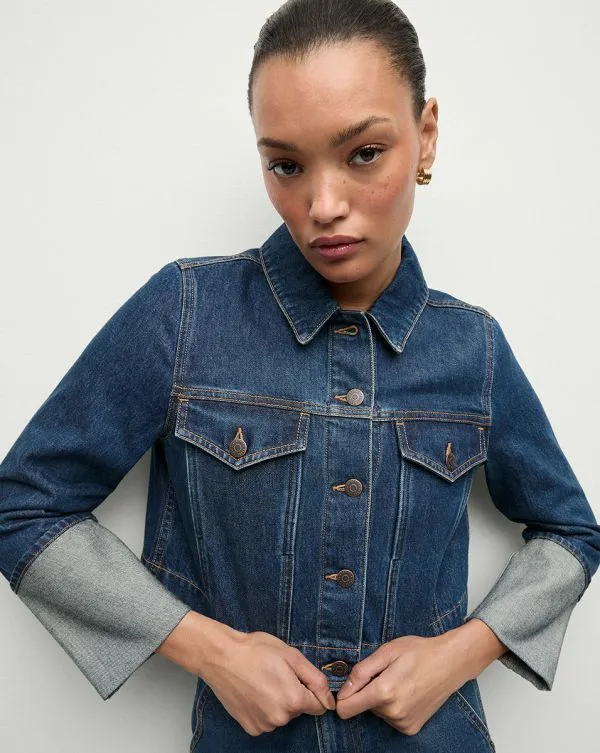 Phila Denim Jacket Evening Dusk Women Veronica Beard Jackets and Outerwear