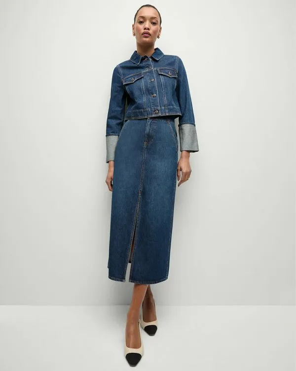 Phila Denim Jacket Evening Dusk Women Veronica Beard Jackets and Outerwear