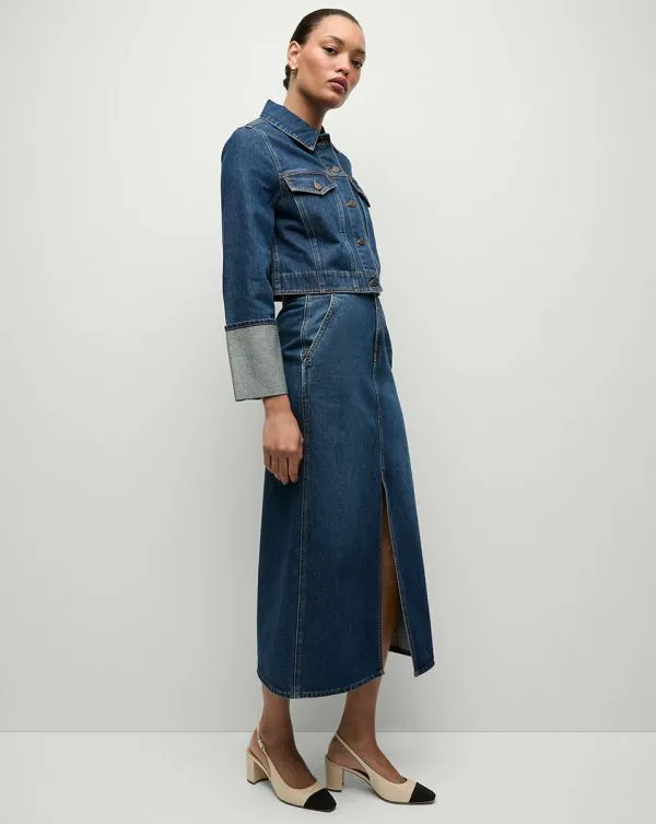 Phila Denim Jacket Evening Dusk Women Veronica Beard Jackets and Outerwear