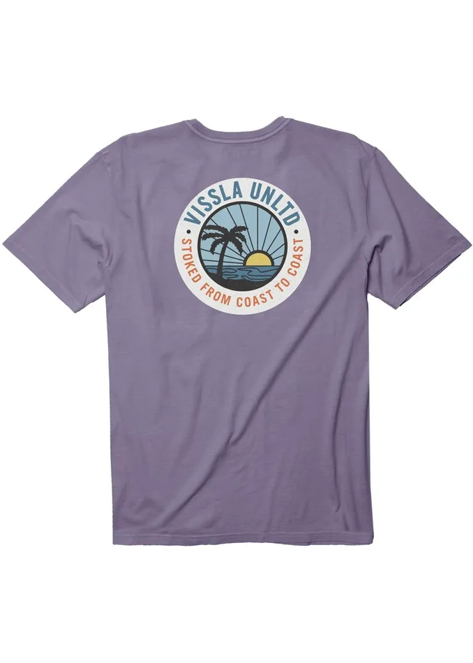 Premium Tees Vissla Men Sun Down Ss Pkt Tee DUSTY LILAC