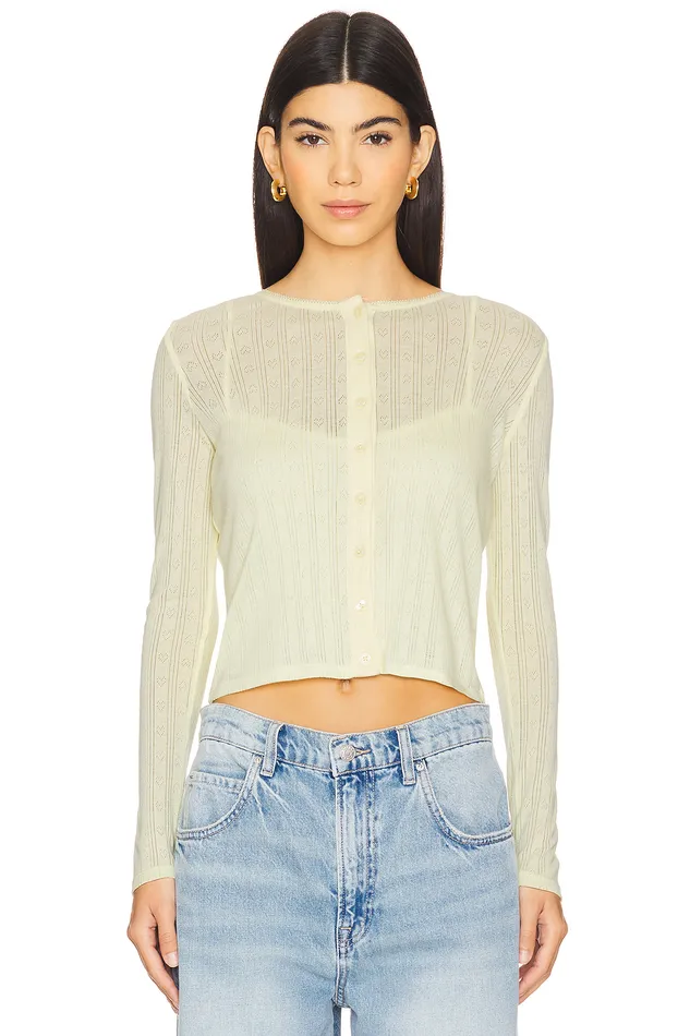 Presley Cardigan Butter Yellow Women Lovers and Friends Tops