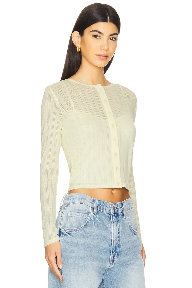 Presley Cardigan Butter Yellow Women Lovers and Friends Tops