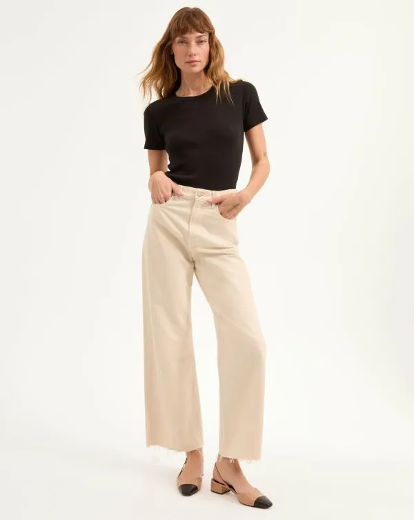 Pruitt Ribbed Tee Black Women Veronica Beard Tops Pruitt Ribbed Tee Black Women Veronica Beard Tops