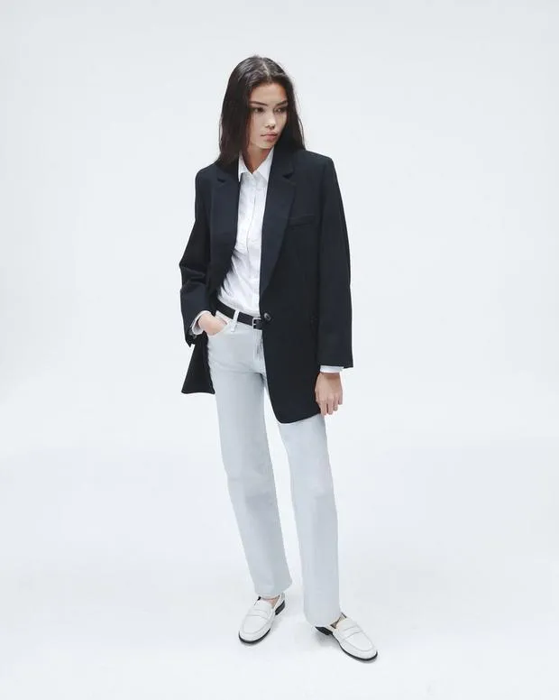 rag and bone Blazers and Vests Women Suzanne Viscose Blazer Black