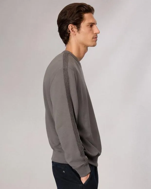 rag and bone RawEdge Cotton Sweatshirt BrownSmoke Grey Men SweatersSuiting