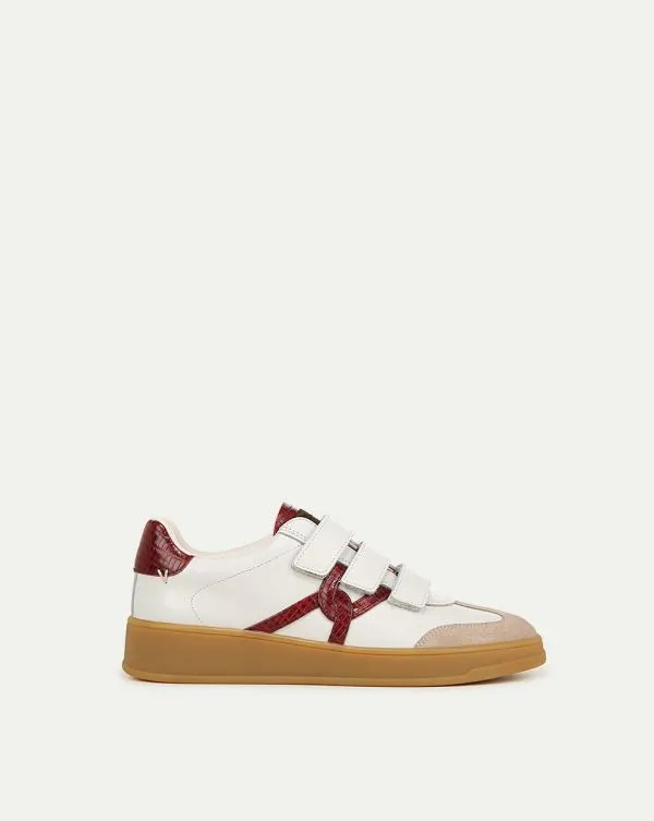 Reagan Velcro Sneaker Whiteandwine Women Veronica Beard Shoes