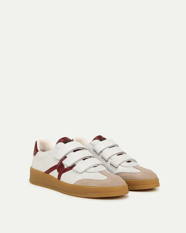 Reagan Velcro Sneaker Whiteandwine Women Veronica Beard Shoes Reagan Velcro Sneaker Whiteandwine Women Veronica Beard Shoes