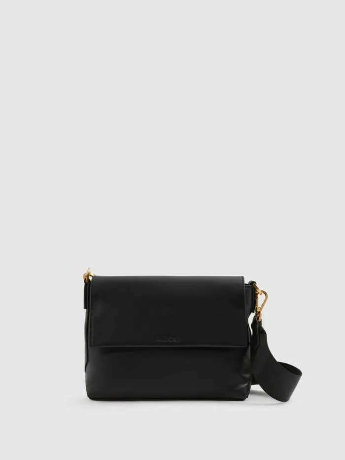 REISS Bags and Purses Women Leather Adjustable Strap CrossBody Bag Black