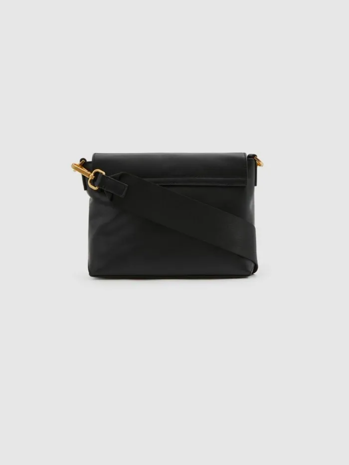 REISS Bags and Purses Women Leather Adjustable Strap CrossBody Bag Black