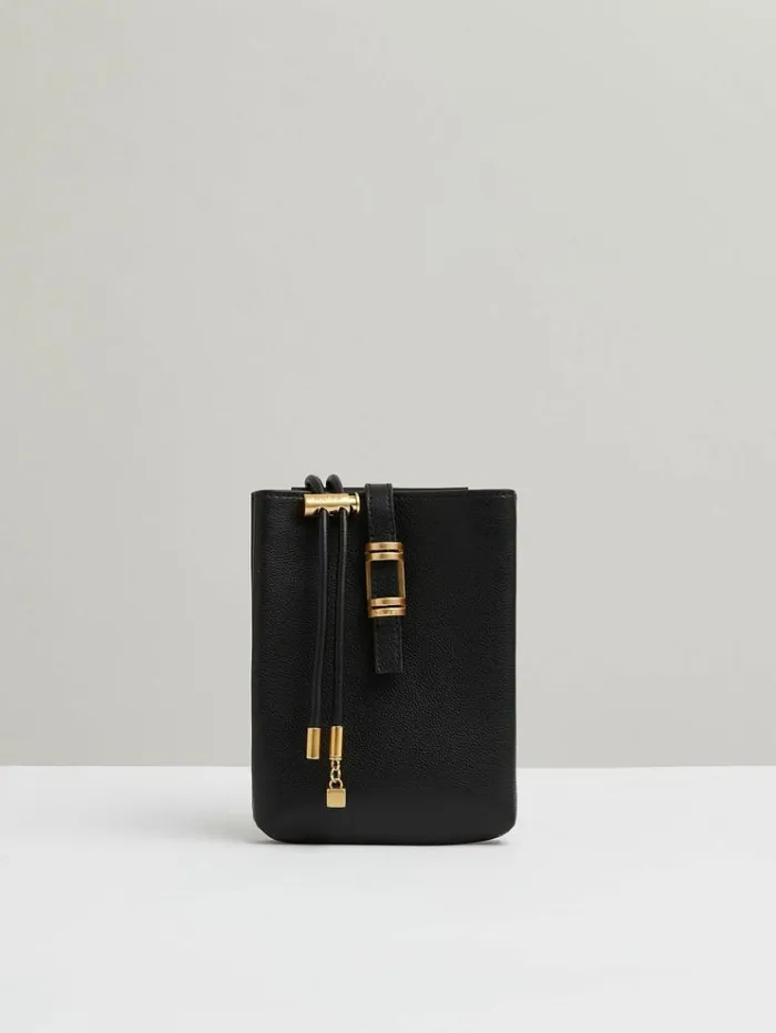 REISS Bags and Purses Women Leather Phone Holder Black