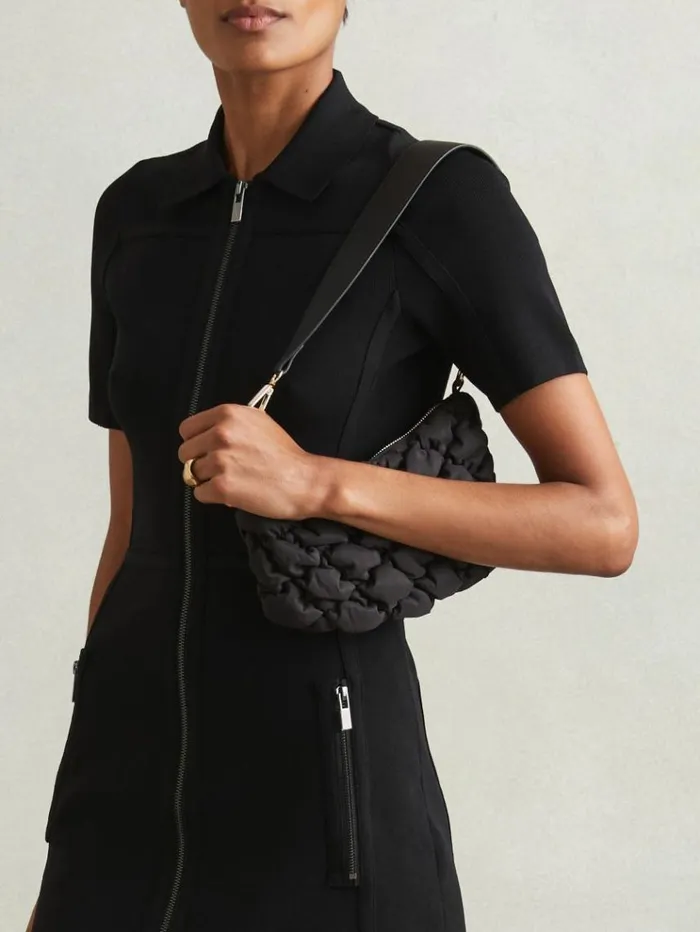 REISS Bags and Purses Women Quilted Shoulder Bag Black