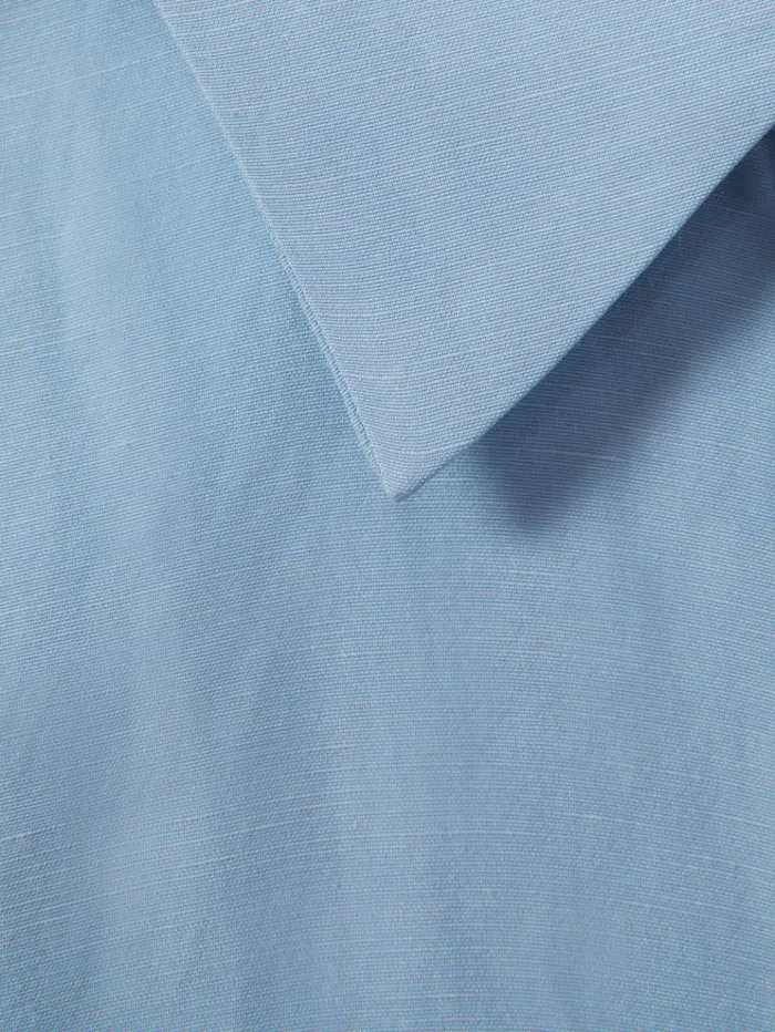 REISS Blouses and Shirts Women Oversized Shirt With Linen Blue