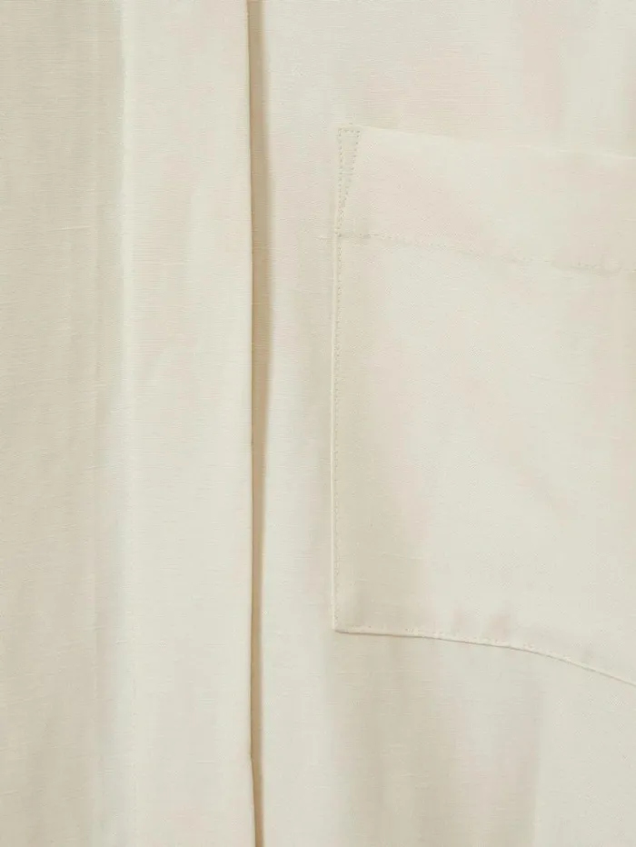 REISS Blouses and Shirts Women ViscoseLinen HighLow Shirt Beige