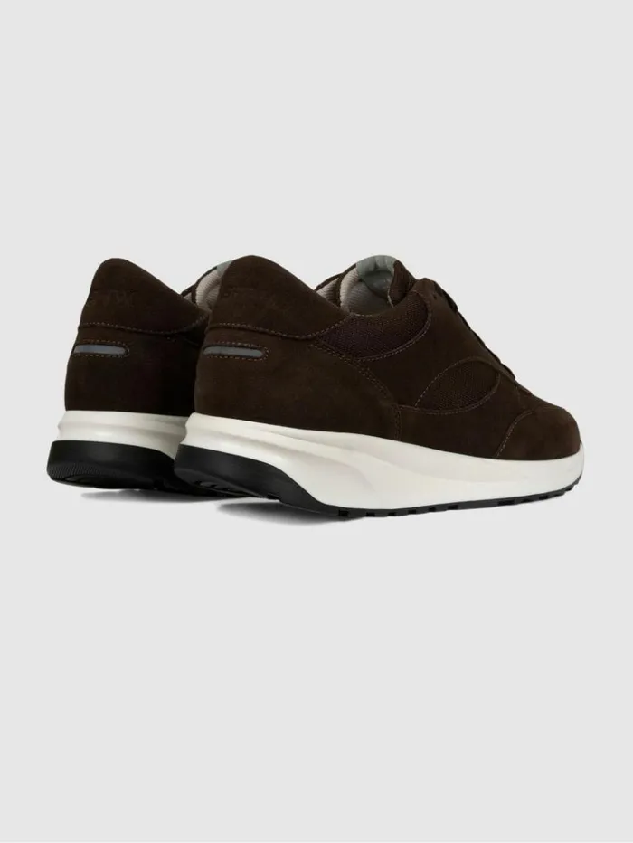 REISS Casual Shoes Men Unseen Footwear Suede And Mesh Rozel Trainers Brown