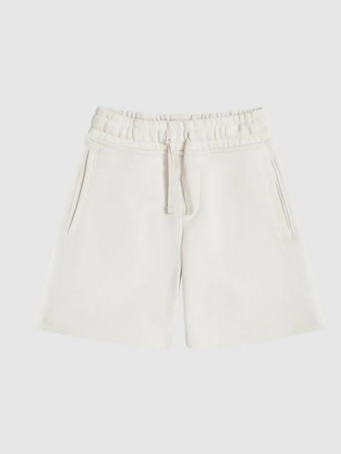 REISS CoOrds Children Junior Drawstring Jersey Shorts Dark Ecru