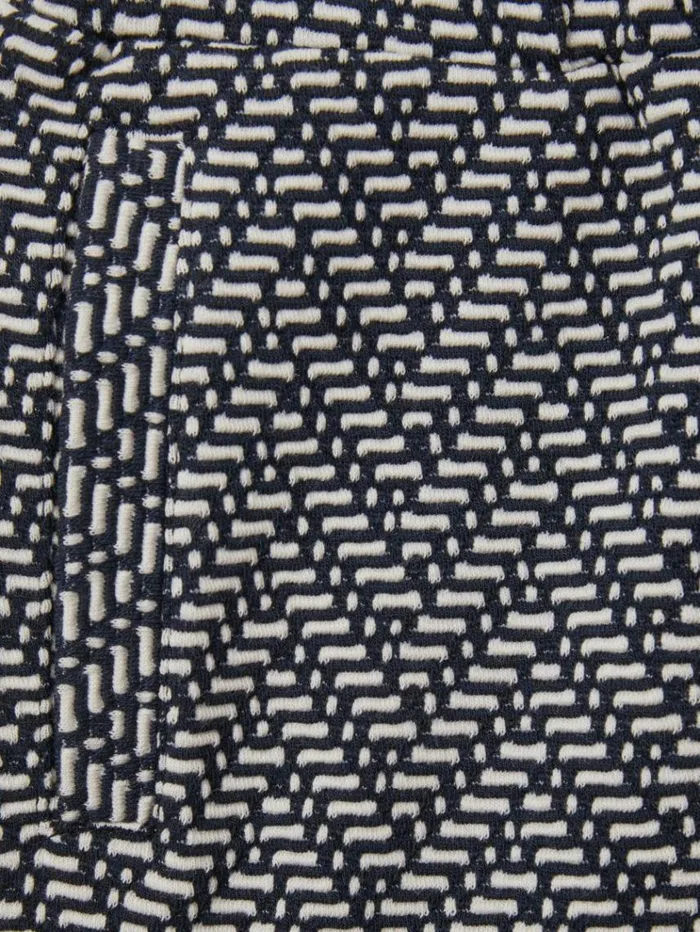 REISS CoOrds Children ZigZag Drawstring Waist Shorts Navy