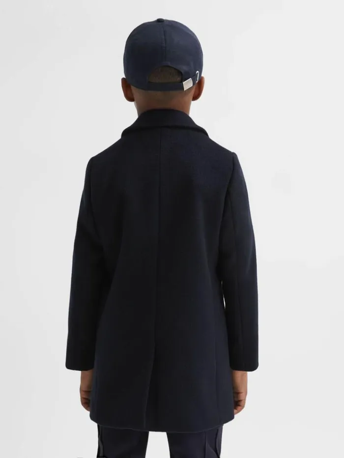 REISS Coats and Jackets Children Single Breasted Overcoat Navy